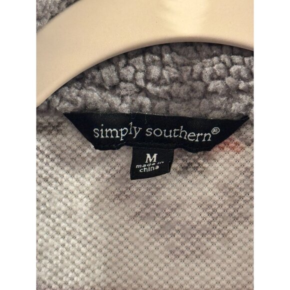 Simply Southern Womens Sherpa Fleece Tribal Print Jacket Shacket Button Med - Picture 6 of 7
